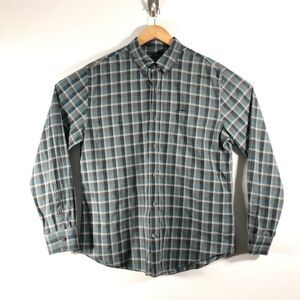 Vince Long Sleeve Button Front 100% Cotton Plaid Shirt Size XL